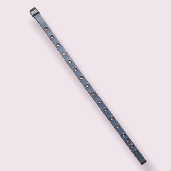 Woven Canvas Grommet Belt Blue Large - Picture 10 of 10